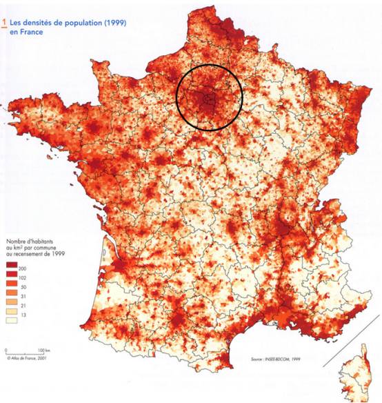 法国人口密度(来源:法国统计局)最后看全球的人口分布